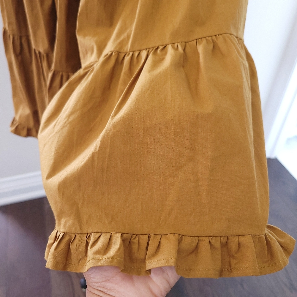 Ulla Johnson Hope Rib Knit Cotton Popplin Ruffle Tiered Maxi Dress Tapen… - Picture 13 of 16